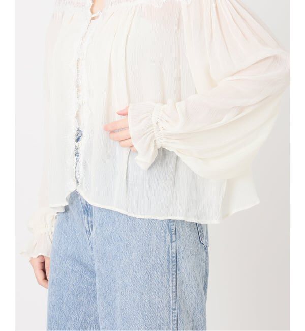 IENA LA BOUCLE「《予約》IENA LA BOUCLE 楊柳レースブラウス」|シャツ・ブラウス|