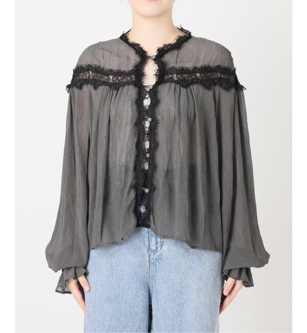 IENA LA BOUCLE「《予約》IENA LA BOUCLE 楊柳レースブラウス」|シャツ・ブラウス|