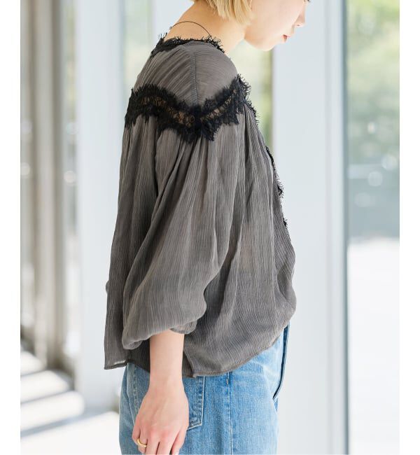 IENA LA BOUCLE「《予約》IENA LA BOUCLE 楊柳レースブラウス」|シャツ・ブラウス|