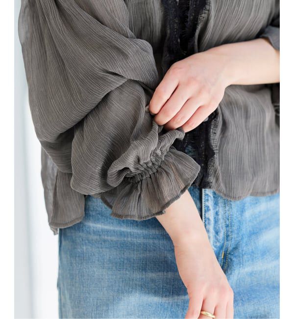 IENA LA BOUCLE「《予約》IENA LA BOUCLE 楊柳レースブラウス」|シャツ・ブラウス|