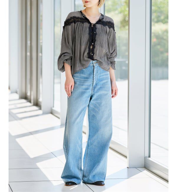 IENA LA BOUCLE「《予約》IENA LA BOUCLE 楊柳レースブラウス」|シャツ・ブラウス|