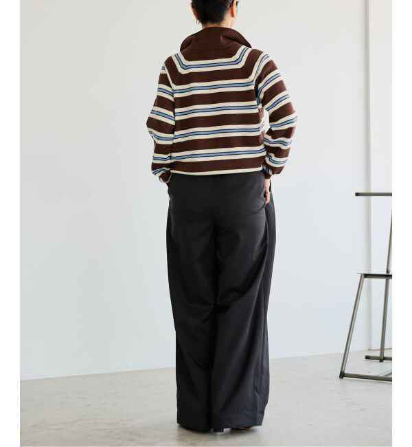 IENA LA BOUCLE「《予約》《手洗い可》IENA LA BOUCLE マルチボーダーラガーシャツニット」|ニット・セーター|