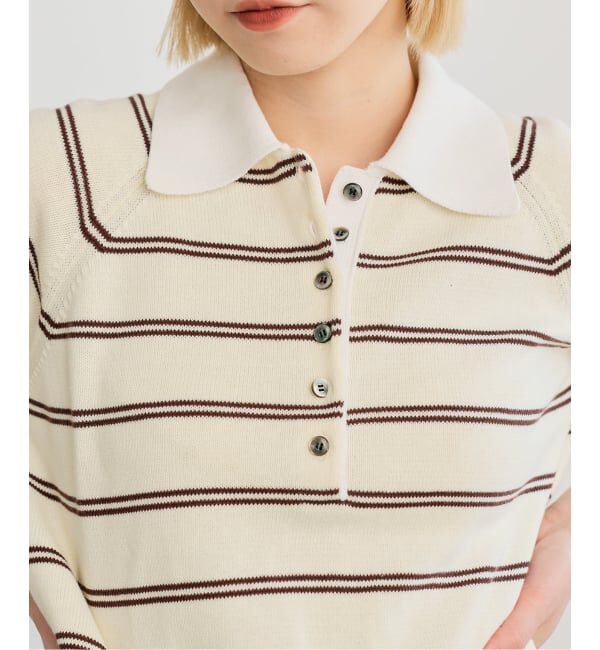 IENA LA BOUCLE「《予約》《手洗い可》IENA LA BOUCLE マルチボーダーラガーシャツニット」|ニット・セーター|