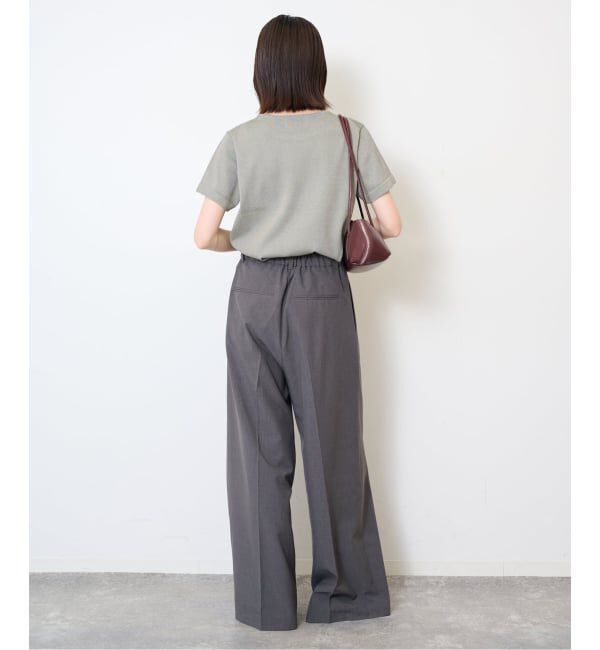 SLOBE IENA「《接触冷感/UVカット/吸水速乾/4サイズ展開》ワイドスラックス」|スラックス|