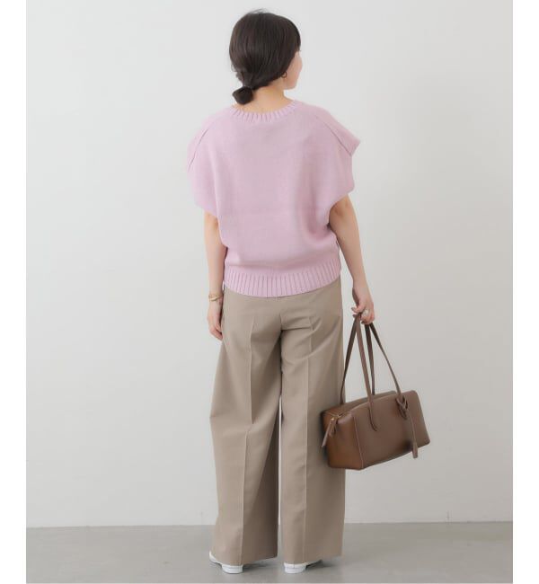 SLOBE IENA「《接触冷感/UVカット/吸水速乾/4サイズ展開》ワイドスラックス」|スラックス|