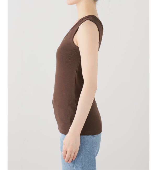 IENA「《追加2/UVカット》テレコストレッチフレンチノースリーブ」|Tシャツ・カットソー|