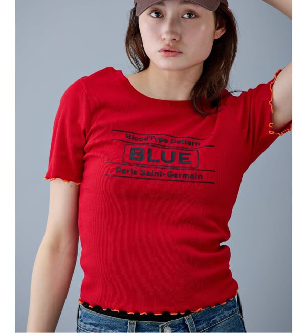 Paris Saint-Germain「【EVA*PSG】 JP  PATTERND BLUE TEE」|Tシャツ・カットソー|
