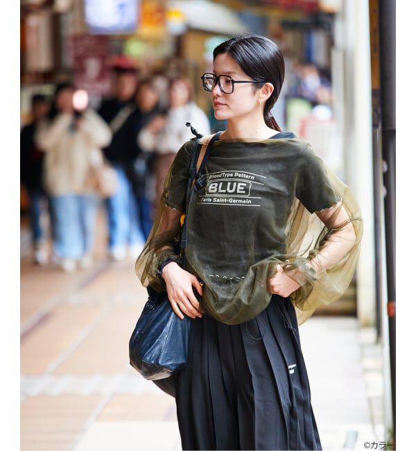 Paris Saint-Germain「【EVA*PSG】 JP  PATTERND BLUE TEE」|Tシャツ・カットソー|