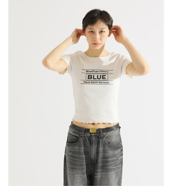 Paris Saint-Germain「【EVA*PSG】 JP  PATTERND BLUE TEE」|Tシャツ・カットソー|