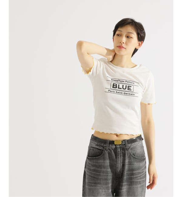 Paris Saint-Germain「【EVA*PSG】 JP  PATTERND BLUE TEE」|Tシャツ・カットソー|