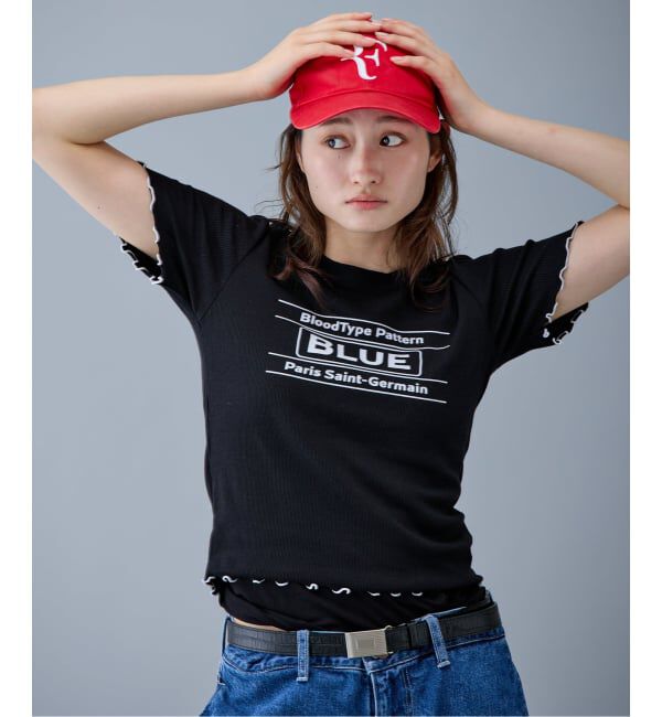 Paris Saint-Germain「【EVA*PSG】 JP  PATTERND BLUE TEE」|Tシャツ・カットソー|