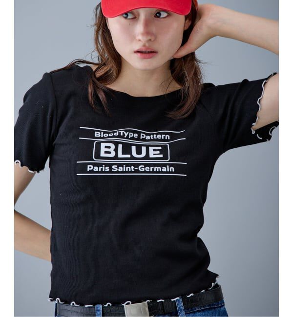 Paris Saint-Germain「【EVA*PSG】 JP  PATTERND BLUE TEE」|Tシャツ・カットソー|