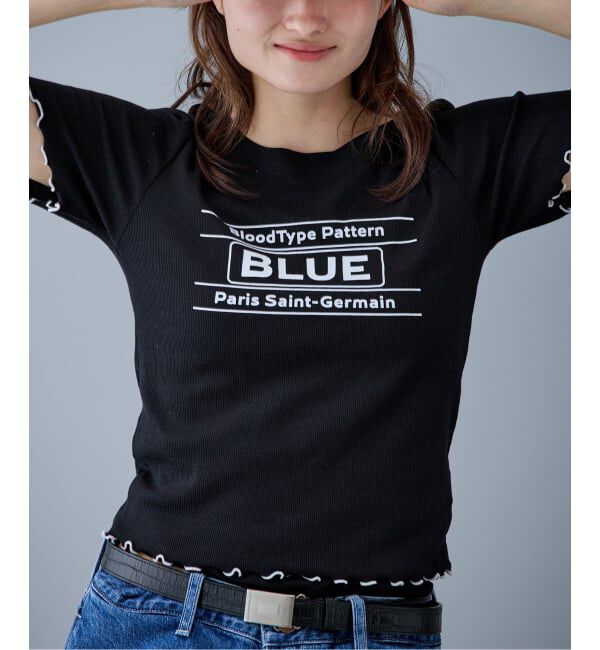 Paris Saint-Germain「【EVA*PSG】 JP  PATTERND BLUE TEE」|Tシャツ・カットソー|