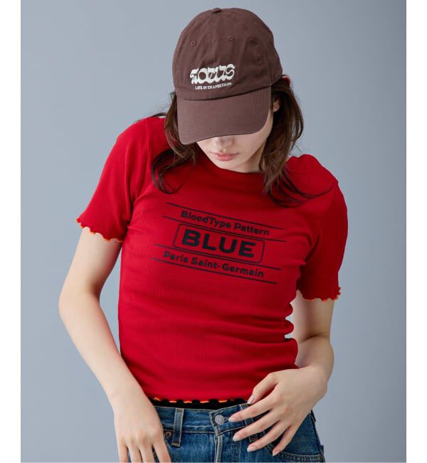 Paris Saint-Germain「【EVA*PSG】 JP  PATTERND BLUE TEE」|Tシャツ・カットソー|レッド