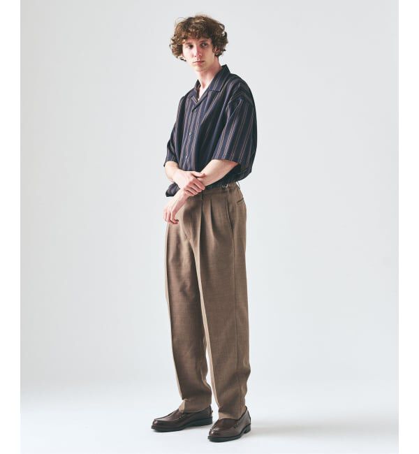 417 EDIFICE「【EVALET / エバレット】メッシュ 2タックパンツ "セットアップ着用可能"」|スラックス|