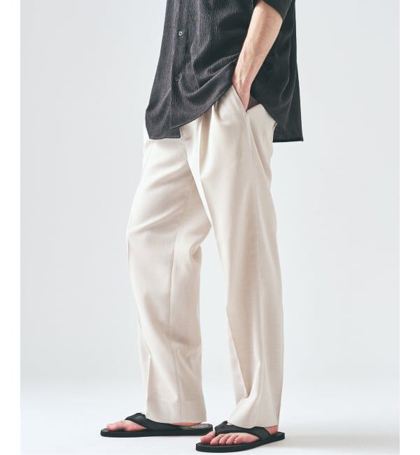 417 EDIFICE「【EVALET / エバレット】メッシュ 2タックパンツ "セットアップ着用可能"」|スラックス|