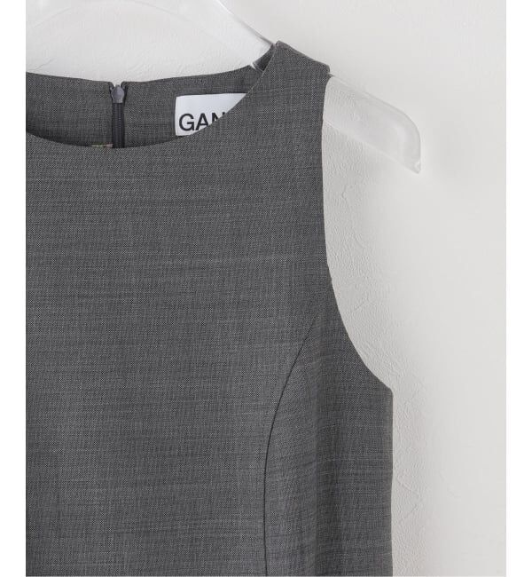 PULP「GANNI / ガニー Wool Melange Suiting Belted Long D」|ワンピース|