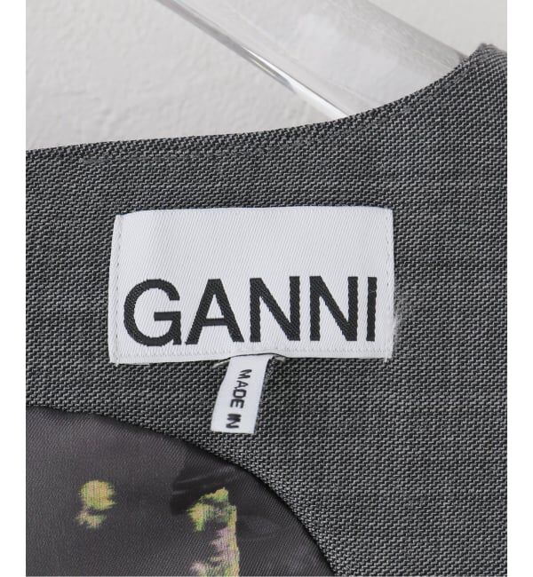 PULP「GANNI / ガニー Wool Melange Suiting Belted Long D」|ワンピース|