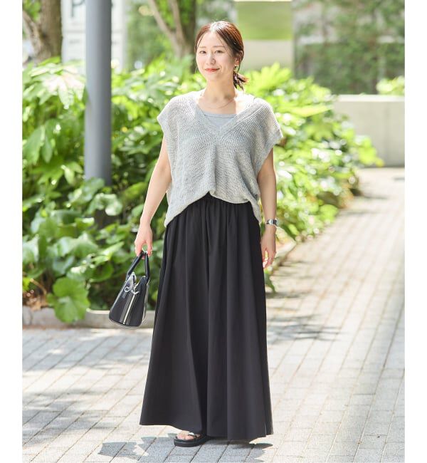 JOURNAL STANDARD「《追加2》【撥水/接触冷感/洗える/UVカット】リネンNYストレッチギャザースカート」|スカート|