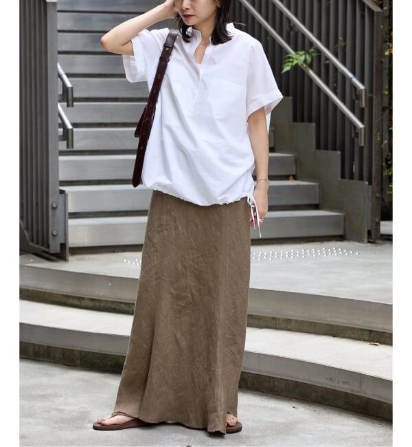 JOURNAL STANDARD「《追加2》ハードマンズリネンコットンフレンチスリーブスキッパーシャツ」|シャツ・ブラウス|