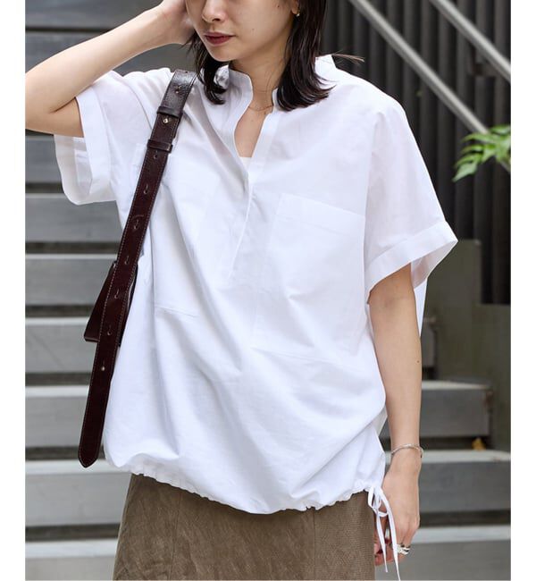 JOURNAL STANDARD「《追加2》ハードマンズリネンコットンフレンチスリーブスキッパーシャツ」|シャツ・ブラウス|