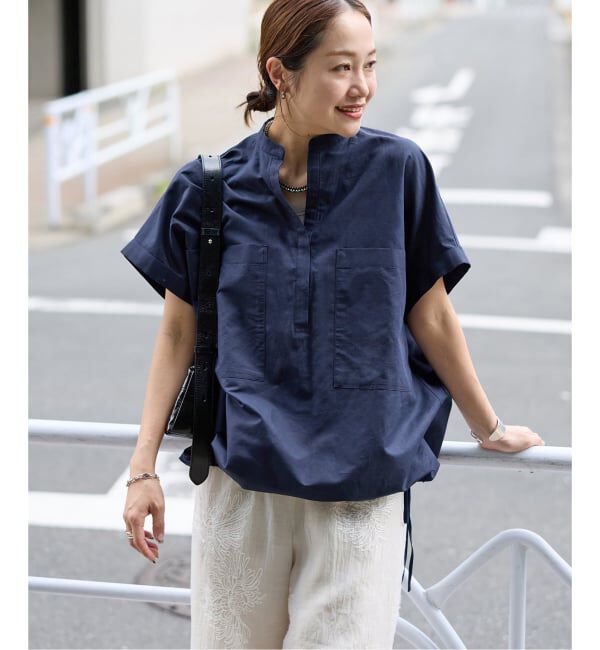 JOURNAL STANDARD「《追加2》ハードマンズリネンコットンフレンチスリーブスキッパーシャツ」|シャツ・ブラウス|