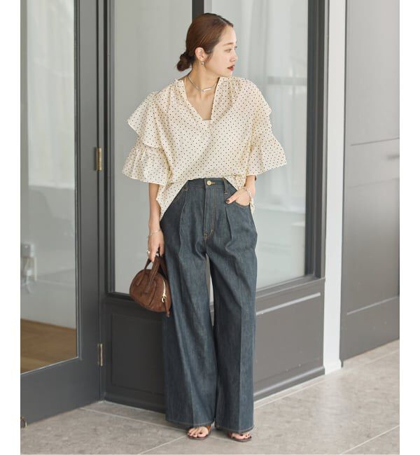 JOURNAL STANDARD「フロッキードットフリル ブラウス」|シャツ・ブラウス|