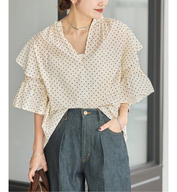 JOURNAL STANDARD「フロッキードットフリル ブラウス」|シャツ・ブラウス|