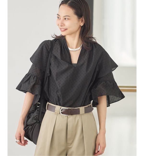 JOURNAL STANDARD「フロッキードットフリル ブラウス」|シャツ・ブラウス|