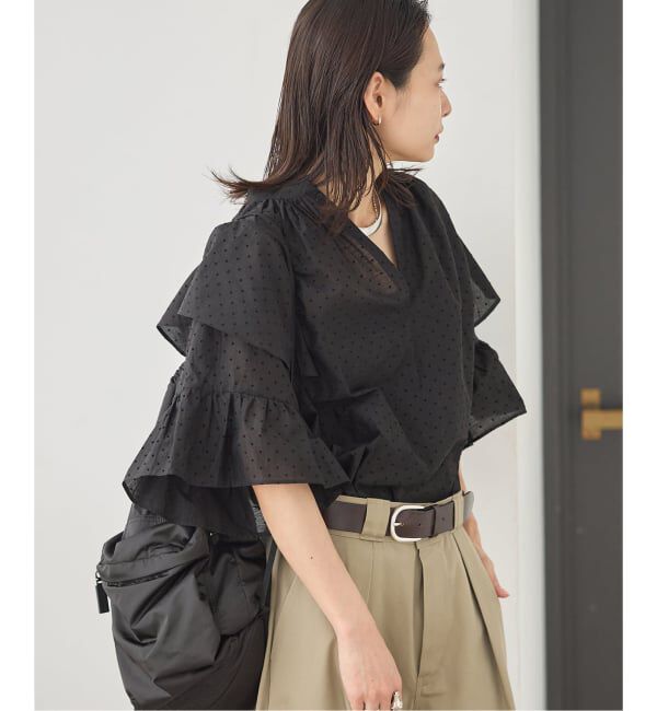 JOURNAL STANDARD「フロッキードットフリル ブラウス」|シャツ・ブラウス|