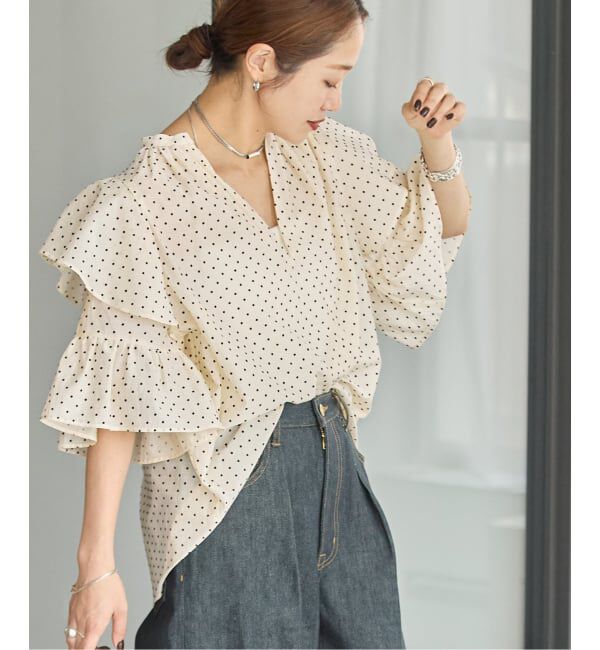 JOURNAL STANDARD「フロッキードットフリル ブラウス」|シャツ・ブラウス|