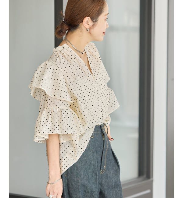 JOURNAL STANDARD「フロッキードットフリル ブラウス」|シャツ・ブラウス|