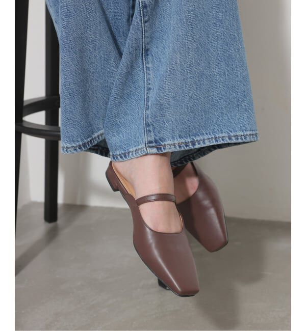 JOURNAL STANDARD relume「RELUME スクエアミュール」|パンプス|ブラウン
