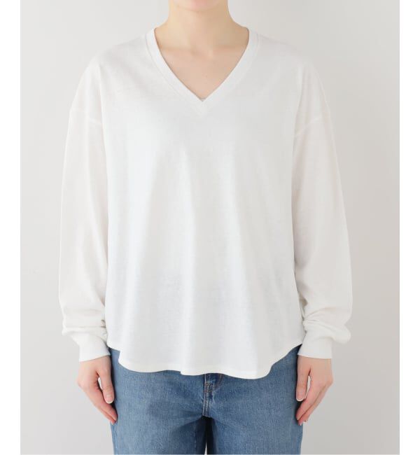 FRAMeWORK「≪追加≫ラフィー天竺Vネックプルオーバー」|Tシャツ・カットソー|