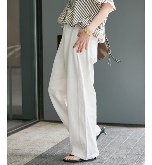 Spick and Span「ライトコットンバレルレッグパンツ」|その他|