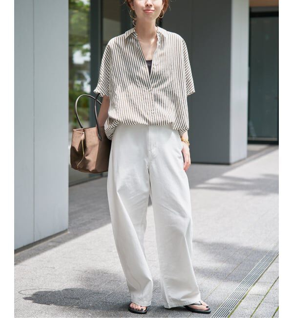 Spick and Span「ライトコットンバレルレッグパンツ」|その他|