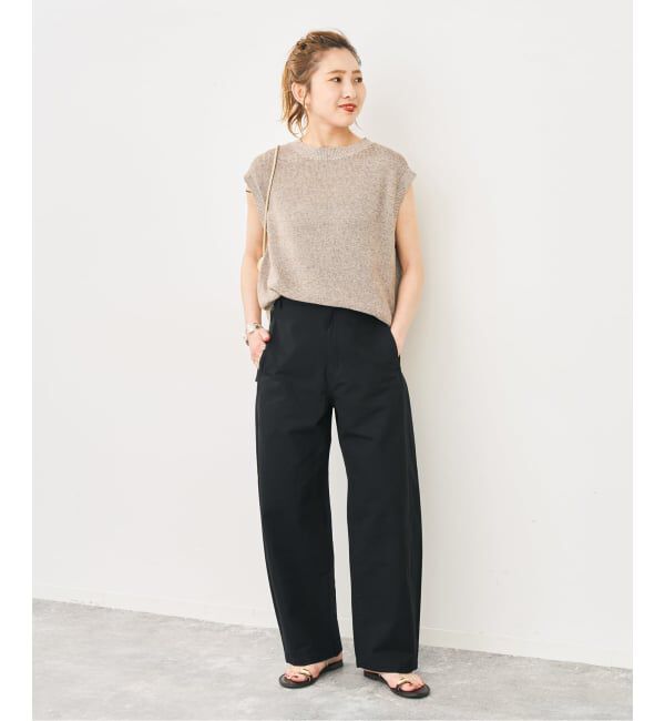 Spick and Span「ライトコットンバレルレッグパンツ」|その他|