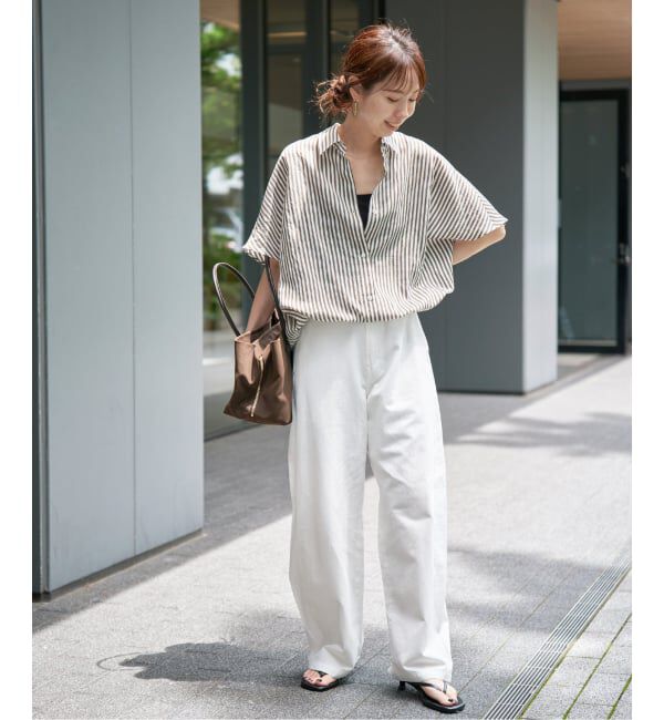 Spick and Span「ライトコットンバレルレッグパンツ」|その他|
