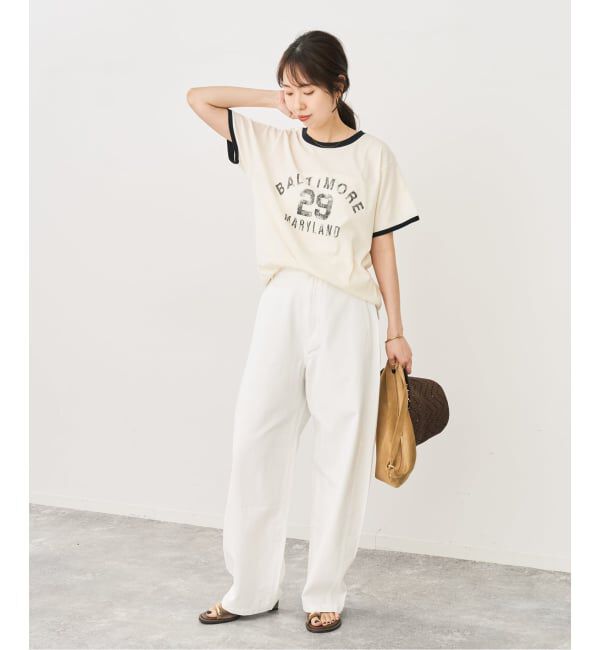 Spick and Span「ライトコットンバレルレッグパンツ」|その他|