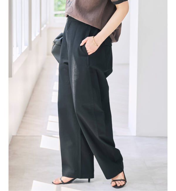 Spick and Span「ライトコットンバレルレッグパンツ」|その他|