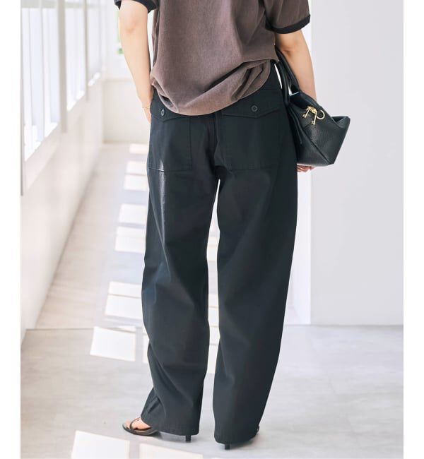 Spick and Span「ライトコットンバレルレッグパンツ」|その他|