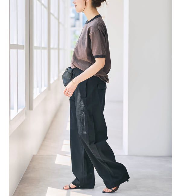 Spick and Span「ライトコットンバレルレッグパンツ」|その他|