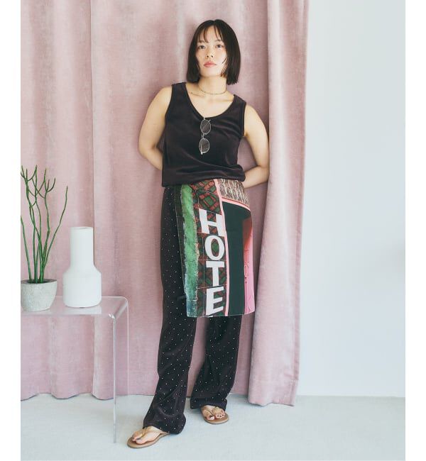 U by SPICK&SPAN「LY / エルワイ Postcard scarf」|バンダナ・スカーフ|