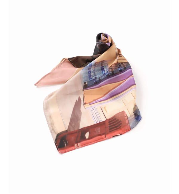 U by SPICK&SPAN「LY / エルワイ Postcard scarf」|バンダナ・スカーフ|