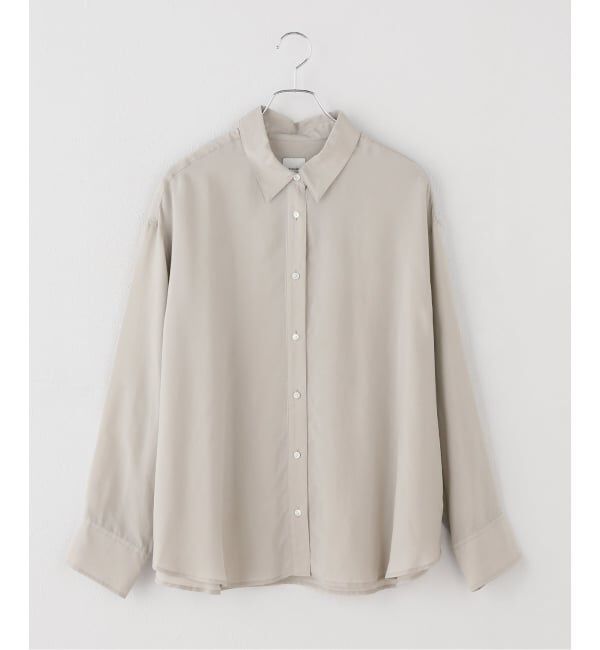 Spick and Span「フィブリルキュプラオーバーシャツ」|シャツ・ブラウス|ベージュ