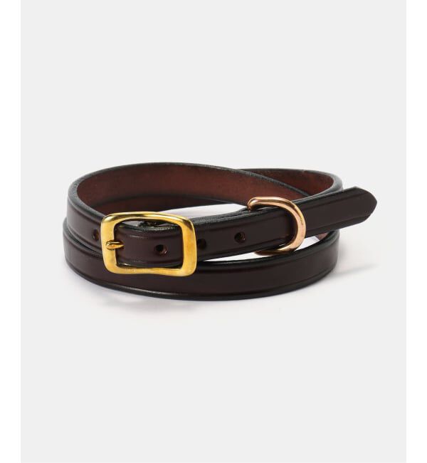 FRAMeWORK「TORY LEATHER/トリーレザー 3/4WIDE PLAIN CREASED BELT」|ベルト|ブラウン