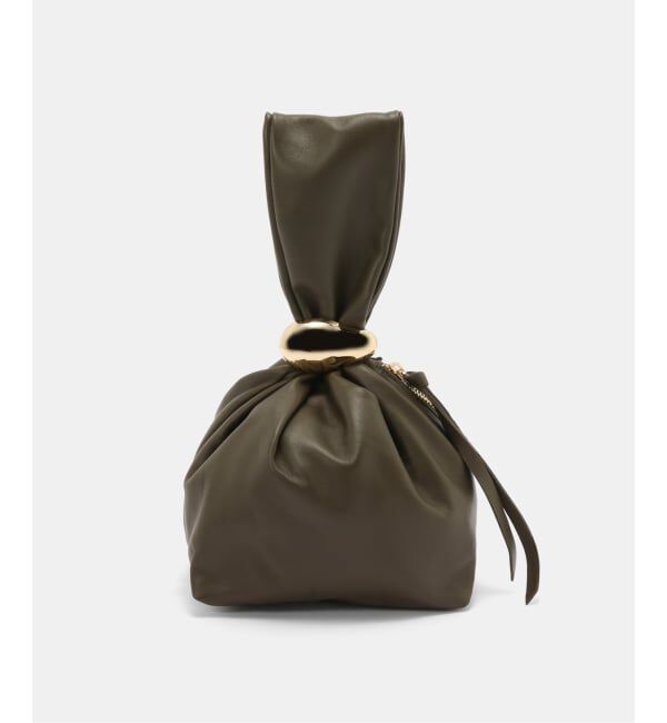  「AULENTTI /オウレンティ ラムスキン ワンハンドルBAG」|その他|カーキ