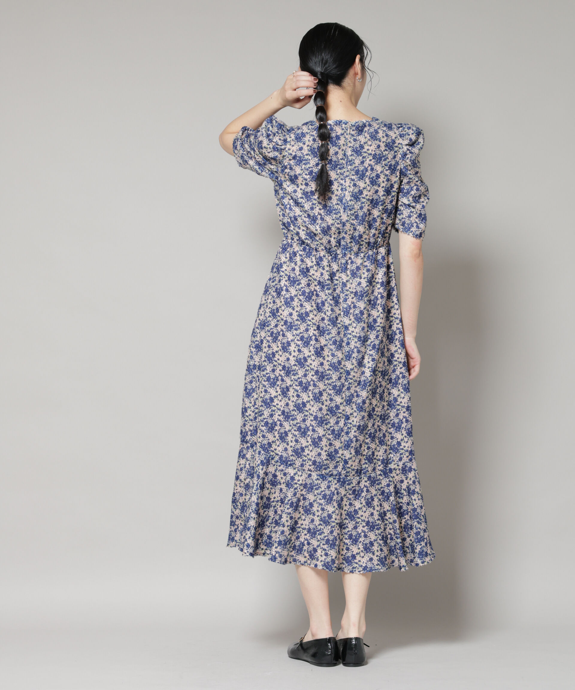 NANO universe「troisieme chaco/CUT JACQUARD PRINT ワンピース」|ワンピース|