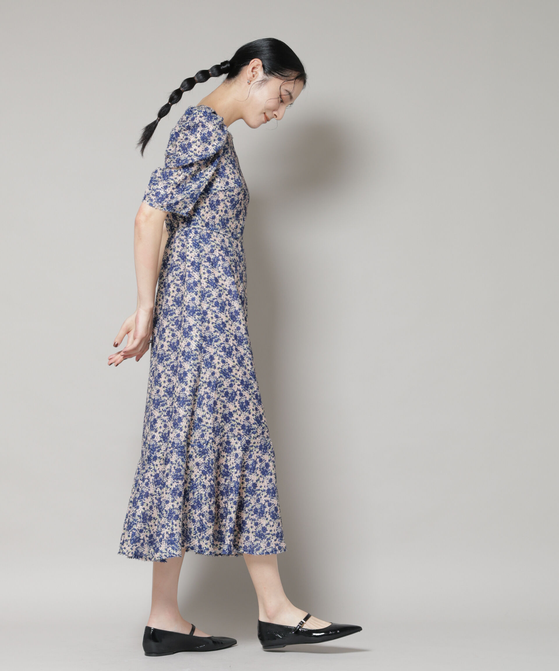 NANO universe「troisieme chaco/CUT JACQUARD PRINT ワンピース」|ワンピース|