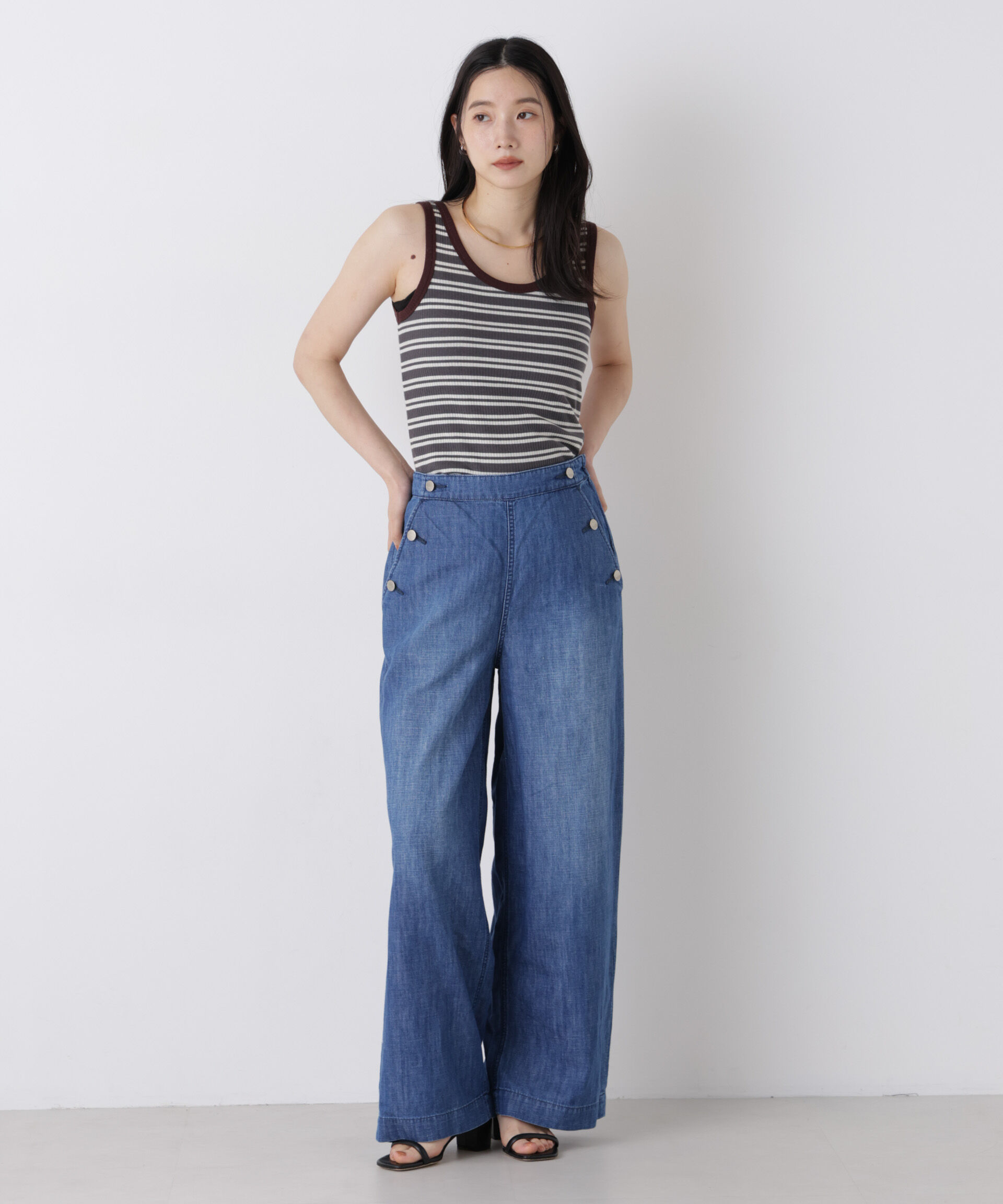 NANO universe「Healthy DENIM/Breezy Rum(セットアップ可)」|チノ|